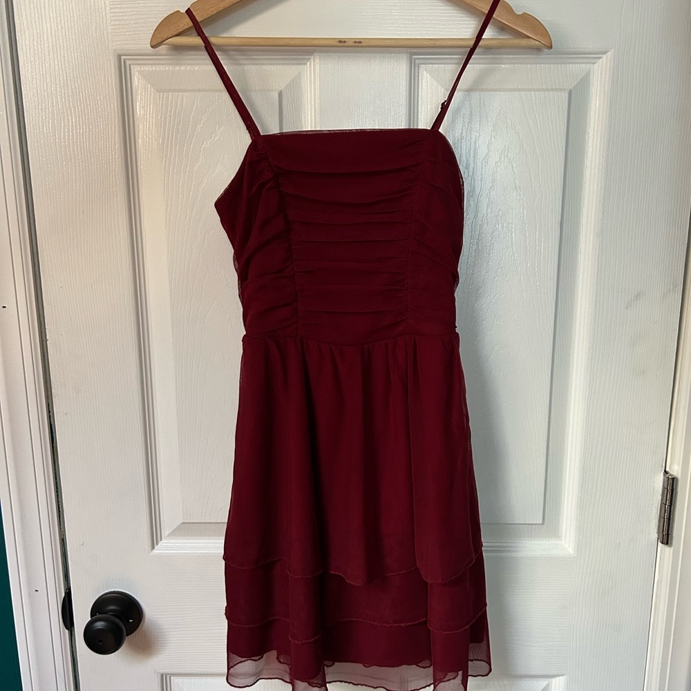 Honey and Rosie Red Smocked Mini Sundress